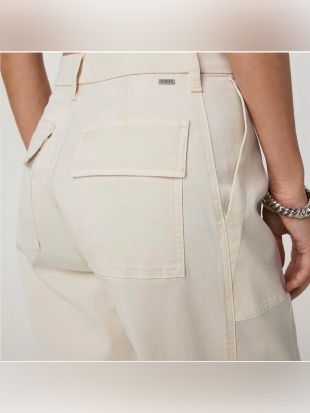 Vuori Anza Twill Structured Pants in Natural NWT - Picture 2 of 9